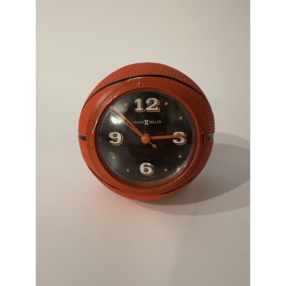 HOWARD MILLER Basketball Table/Desk Clock 5" Tall-Works